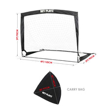Load image into Gallery viewer, NET PLAYZ 4ftx3ft Easy Fold-Up Portable Training Soccer Goal, Set of 2