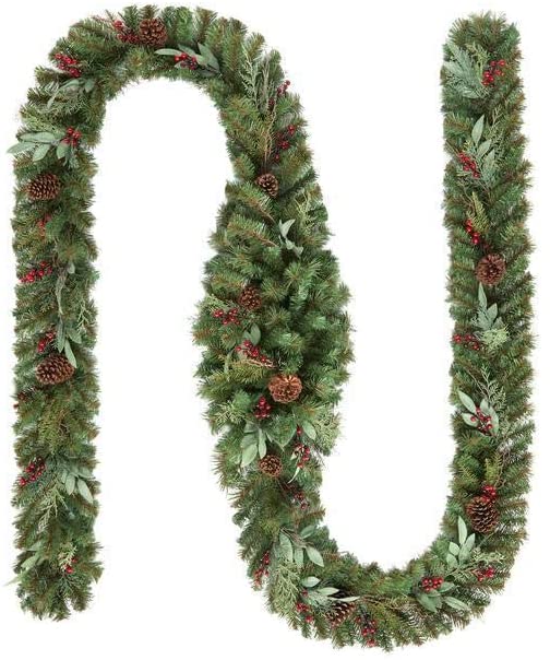 Home Accents Holiday 17 ft. Woodmoore Unlit Artificial Christmas Garland