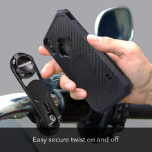 Load image into Gallery viewer, Rokform Pro Series Motorcycle Handlebar Phone Mount, Aircraft Aluminum, Twist Lock and Magnetic Security - Black