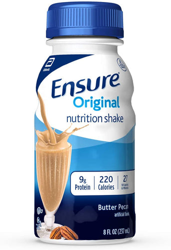 Ensure Original Nutrition Shake with 9g of Protein, Meal Replacement Shakes, 8 Fl Oz, 24Count
