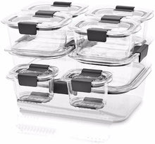 Load image into Gallery viewer, Rubbermaid Brilliance Microwavable Food Storage Container Set, 18-Piece