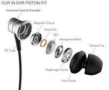 Load image into Gallery viewer, 1MORE E1009-SV Piston Fit in-Ear Earphones Fashion Durable Headphones with 4 Color Options, Noise Isolation, Pure Sound, Phone Control with Mic for Smartphones/PC/Tablet, Silver