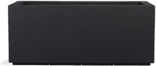 Load image into Gallery viewer, PolyStone Milan Tall Modern Outdoor/Indoor Rectangular Trough Planter, Lightweight, Heavy Duty, Weather Resistant, Polymer Finish, Commercial and Residential, 46" W x 19" H