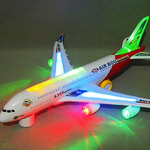 Load image into Gallery viewer, Toysery Airplane Toys for Kids with Bump and Go Action - Airbus A380 Toy Planes for Boys and Girls with Flashing Lights, Real Jet Sound, 3 AA Batteries Included