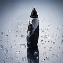 Load image into Gallery viewer, Panasonic Men’s Ear and Nose Hair Trimmer with Vacuum Cleaning System, Wet Dry Hypoallergenic High-Performance with Dual Edge Blade, Black ER-GN70-K