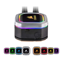 Load image into Gallery viewer, Corsair H100i RGB PLATINUM AIO Liquid CPU Cooler,240mm,Dual ML120 PRO RGB PWM Fans,Intel 115x/2066,AMD AM4/TR4
