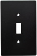 Load image into Gallery viewer, Hampton Bay Subway Tile Single Toggle Switch Wall Plate Flat, Black