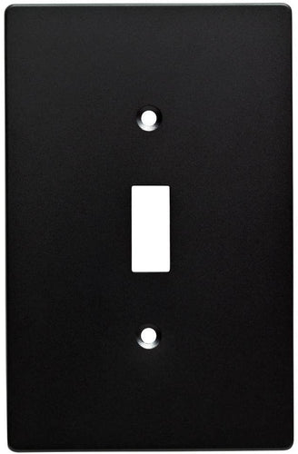 Hampton Bay Subway Tile Single Toggle Switch Wall Plate Flat, Black