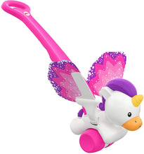 Load image into Gallery viewer, Fisher-Price Push &amp; Flutter Unicorn, Infant Walking Toy with Sounds and Action