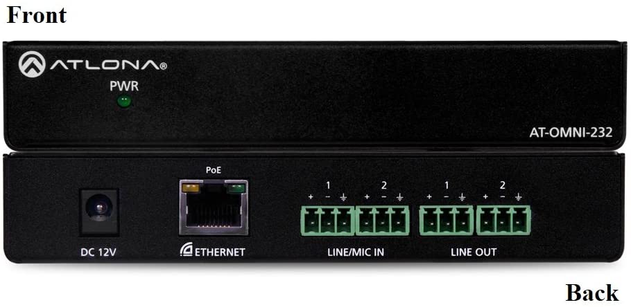 Atlona AT-OMNI-232 OmniStream Dual-Channel Dante Networked Audio Interface