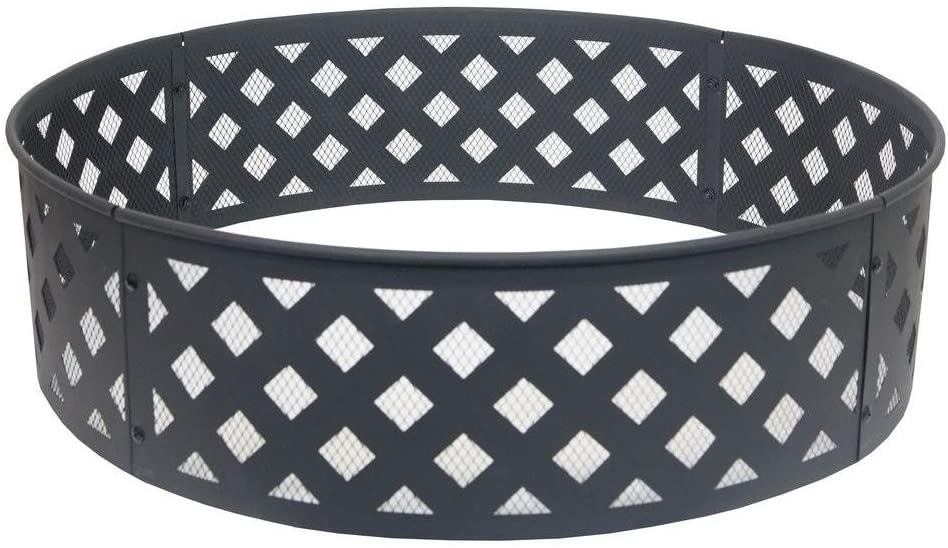 Hampton Bay 30 in. Steel Fire Ring with Lattice Pattern