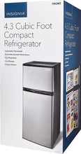 Load image into Gallery viewer, Insignia 4.3 Cu. Ft. Mini Fridge - Stainless steel look