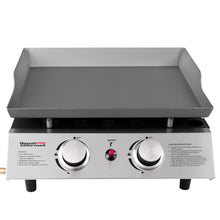 Load image into Gallery viewer, Royal Gourmet Portable 2 Burner Propane Gas Grill Griddle