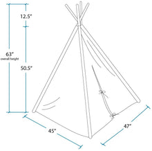 Load image into Gallery viewer, Wildkin Kids 100% Cotton Teepee Play Tent for Boys and Girls, Kids Play Tent
