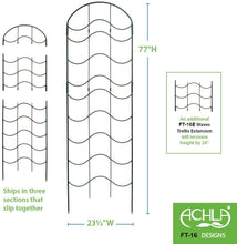 Load image into Gallery viewer, Achla Designs Waves Wrought Iron Garden Trellis