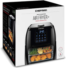 Load image into Gallery viewer, Chefman 6.3 Quart Digital Air Fryer+ Rotisserie, Dehydrator, Convection Oven, 8 Touch Screen Presets Fry, Roast, Dehydrate &amp; Bake, BPA-Free, Auto Shutoff, Accessories Included, XL Family Size, Black