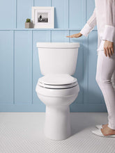 Load image into Gallery viewer, KOHLER K-4636-0 Cachet Elongated White Toilet Seat, with Grip-Tight Bumpers, Quiet-Close Seat, Quick-Release Hinges, Quick-Attach Hardware, No Slam Toilet Seat, White