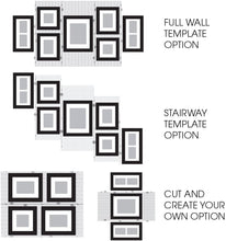 Load image into Gallery viewer, Pinnacle Frames and Accents Gallery Perfect 7 Piece Walnut Wood Photo Frame Wall Gallery Kit