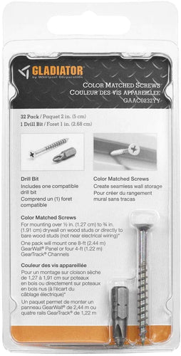 Gladiator GAAC0232YY Color Matched Screws for GearWall, Gray
