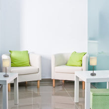 Load image into Gallery viewer, Simple Designs Chrome Mini Basic Table Lamp with Fabric Shade