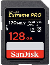 Load image into Gallery viewer, SanDisk 128GB Extreme PRO UHS-I SDXC Memory Card, SDSDXXY-128G-ANCIN