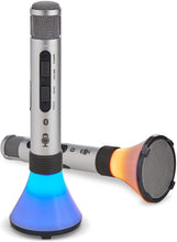 Load image into Gallery viewer, Singing Machine 2-Pk. Duet Karaoke Microphones with Portable Bluetooth Speaker