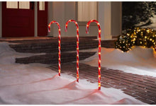 Load image into Gallery viewer, Home Accents Holiday 27 in. Lighted Candy Cane Pathway Light (3-Set)