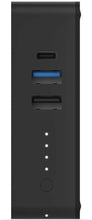 Load image into Gallery viewer, powerstation hub - Portable Battery hub with Foldable AC Power prongs - Compatible with Qi-Enabled Devices, Smartphones, Tablets, and Other USB Devices - Black
