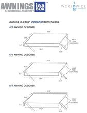 Load image into Gallery viewer, Contemporary Awning, 8&#39;, Forest green
