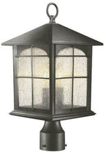 Load image into Gallery viewer, Home Decorators Collection Brimfield 3-Light Outdoor Aged Iron Post Light