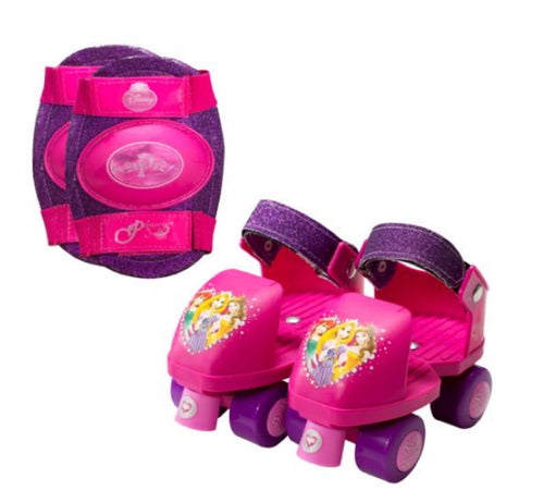 Disney Princess Adjustable Junior roller Skates Roller Skates Girls and Knee Pads J6-J12