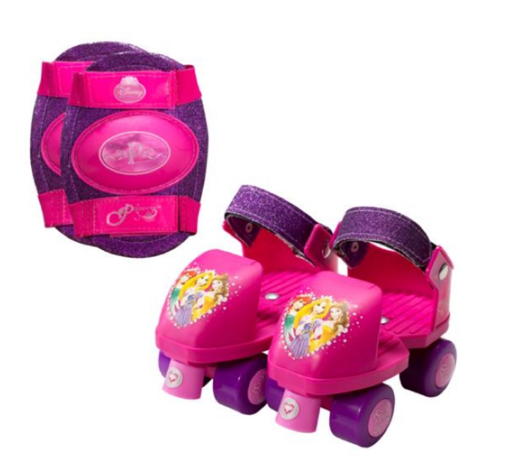 Disney Princess Adjustable Junior roller Skates Roller Skates Girls and Knee Pads J6-J12