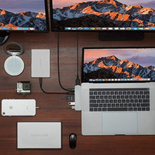 Load image into Gallery viewer, HyperDrive USB C Hub, Best Type-C Duo Adapter 50Gbps MacBook Pro 2018 2017 2016 13" 15", 7in2: USB-C 100W Power Delivery, USBC 5Gbps Data, 4K HDMI, microSD/SD Card Reader, 2xUSB 3.1 Ports SANHO