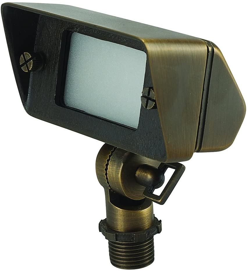 Best Quality Lighting LV76S AB Finished Outdoor Up Light with Clear Glass Shade, Bronze