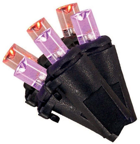 100 LED Dual Color Changing Lights - Orange/Purple - Halloween