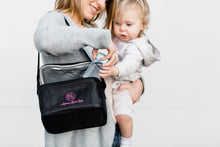 Load image into Gallery viewer, Breastmilk Cooler Bag Set for Nursing Mothers - Includes Baby Bottle Cooler Tote, (6) 5 oz Breast Milk Bottles, (6) Solid Lids, Contoured Ice Pack for Insulated Storage - Blue