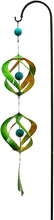 Load image into Gallery viewer, Alpine BVF106GN Metal Wind Spinner with Shepherd Hook, Multi Color