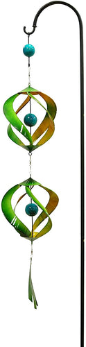 Alpine BVF106GN Metal Wind Spinner with Shepherd Hook, Multi Color