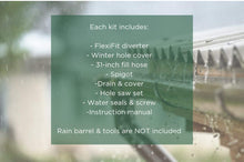 Load image into Gallery viewer, EarthMinded DIY Rain Barrel Diverter and Parts Kit - Water Collection System To Convert Containers into Rain Barrels - Catch Rain Water for Outdoor Chores - RBK-0001
