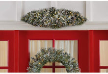 Load image into Gallery viewer, Home Accents Holiday 36 in. Sparkling Amelia Pine Battery Operated Pre-lit Artificial Christmas Door Swag with 50 Warm White Micro-Dot Lights