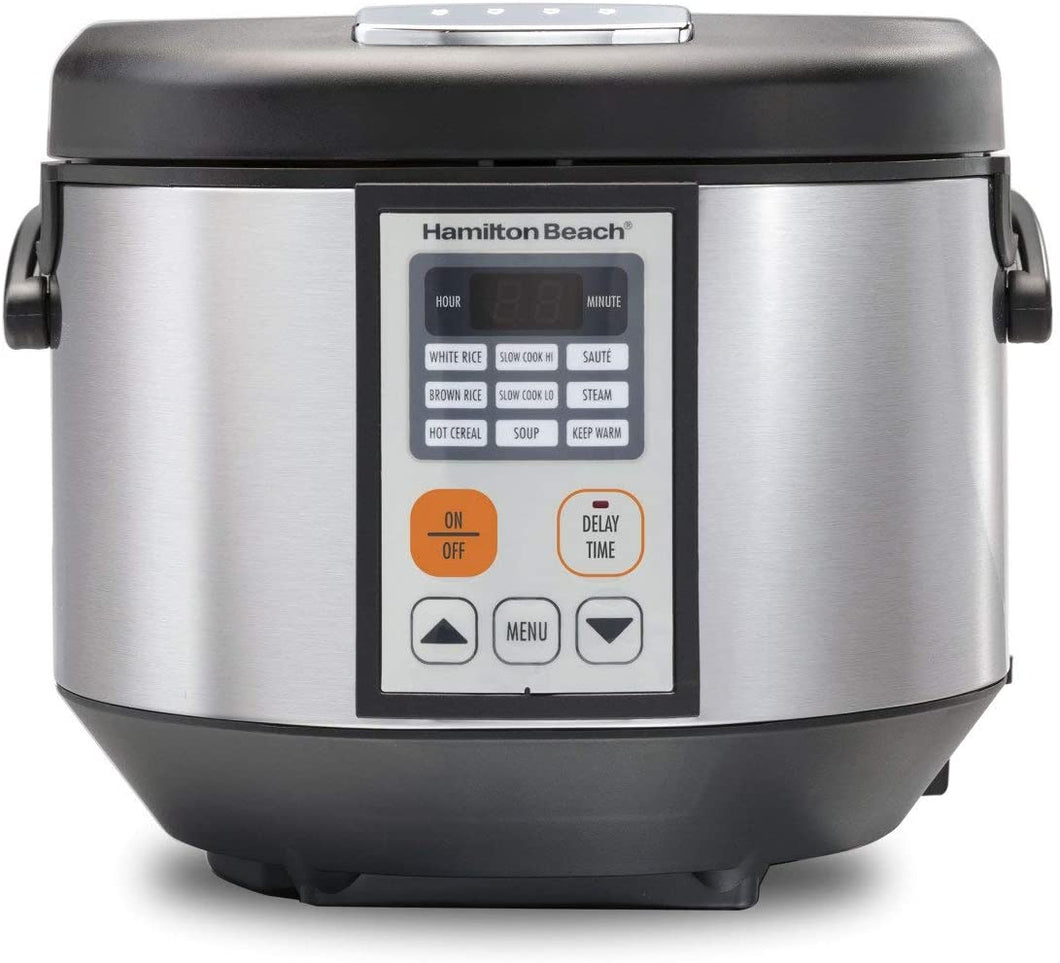 Hamilton Beach Multicooker Rice Cooker, Slow Cooker, Food Steamer 4.5 Quart Capacity