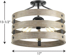 Load image into Gallery viewer, Progress Lighting P350049-143 Gulliver Three-Light Semi-Flush Convertible
