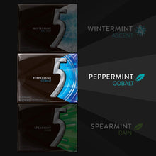 Load image into Gallery viewer, 5 Gum Peppermint Cobalt Sugarfree Gum, 15 Piece (10 Pack)