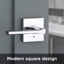 Load image into Gallery viewer, Kwikset 91550-021 Square Lisbon Square Bed/Bath Lever in Venetian Bronze
