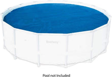 Load image into Gallery viewer, Bestway 58173E 18 Foot Round Above Ground Swimming Pool Solar Heat Cover in Blue with Carrying Bag for Steel Pro Frame Pools
