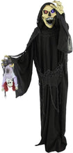 Load image into Gallery viewer, Haunted Hill Farm HHRPR-6FLSA Life-Size Animatronic Reaper, Indoor/Outdoor Halloween Decoration, Multi