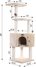 Load image into Gallery viewer, Armarkat Classic Cat Tree Beige/14 D x 18&quot; W x 48&quot; H (A4801)
