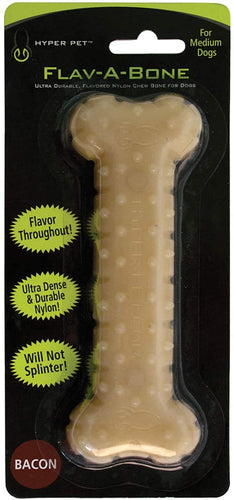 Hyper Pet Flav-A-Bone Flavored Dog Bone Dog Chew Toys (Dog Toys for Large Dogs, Dog Toys for Medium Dogs & Dog Toys for Small Dogs) [Dog Chews Available in Multiple Sizes & Flavors]