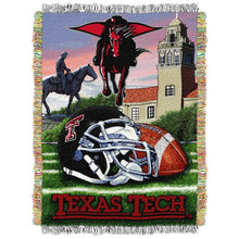 Load image into Gallery viewer, The Northwest Company Officially Licensed NCAA Texas Tech Red Raiders Home Field Advantage Woven Tapestry Throw Blanket, 48" x 60"