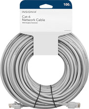 Load image into Gallery viewer, Insignia - 100&#39; Cat-6 Network Cable - Gray - Model: NS-PNW76C0